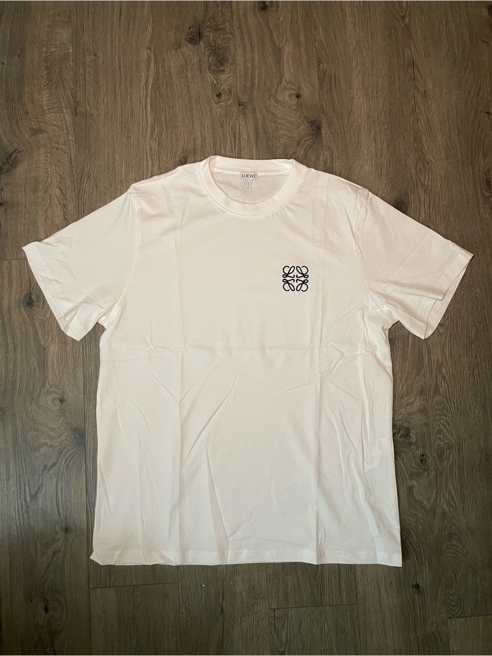 Loewe Short Sleeve Crew Neck Anagram Embroidered Shirt Size Large
